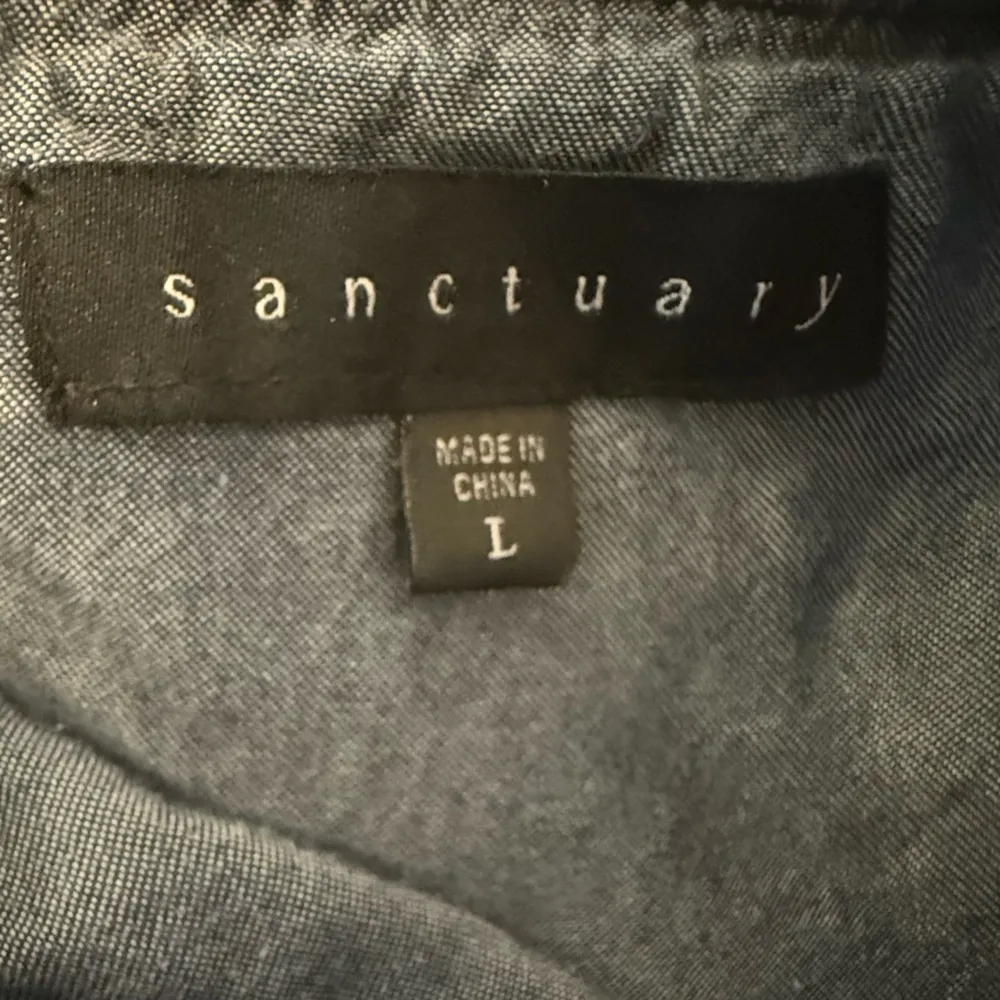 Sanctuary Blue Denim Cold Shoulder Dress – Size Large - Image 5