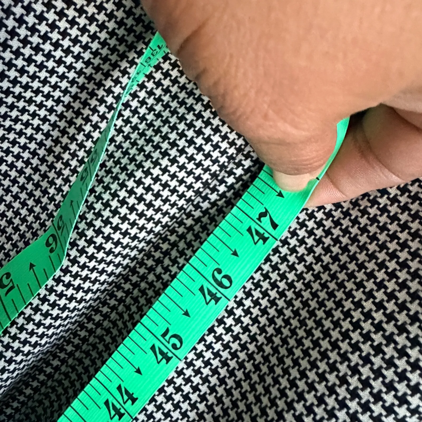 H&M Coat Womens Sz 12 Houndstooth Print Belted Longline Trench Coat Duster Style - Image 9