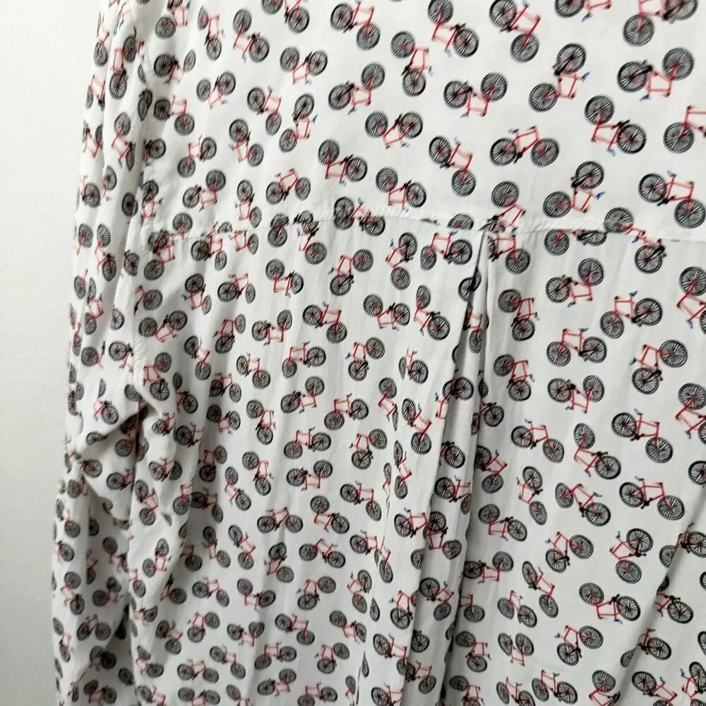 JANE & DELANCEY x ANTHROPOLOGIE | Lightweight Bicycle Button Blouse | Large - Image 7