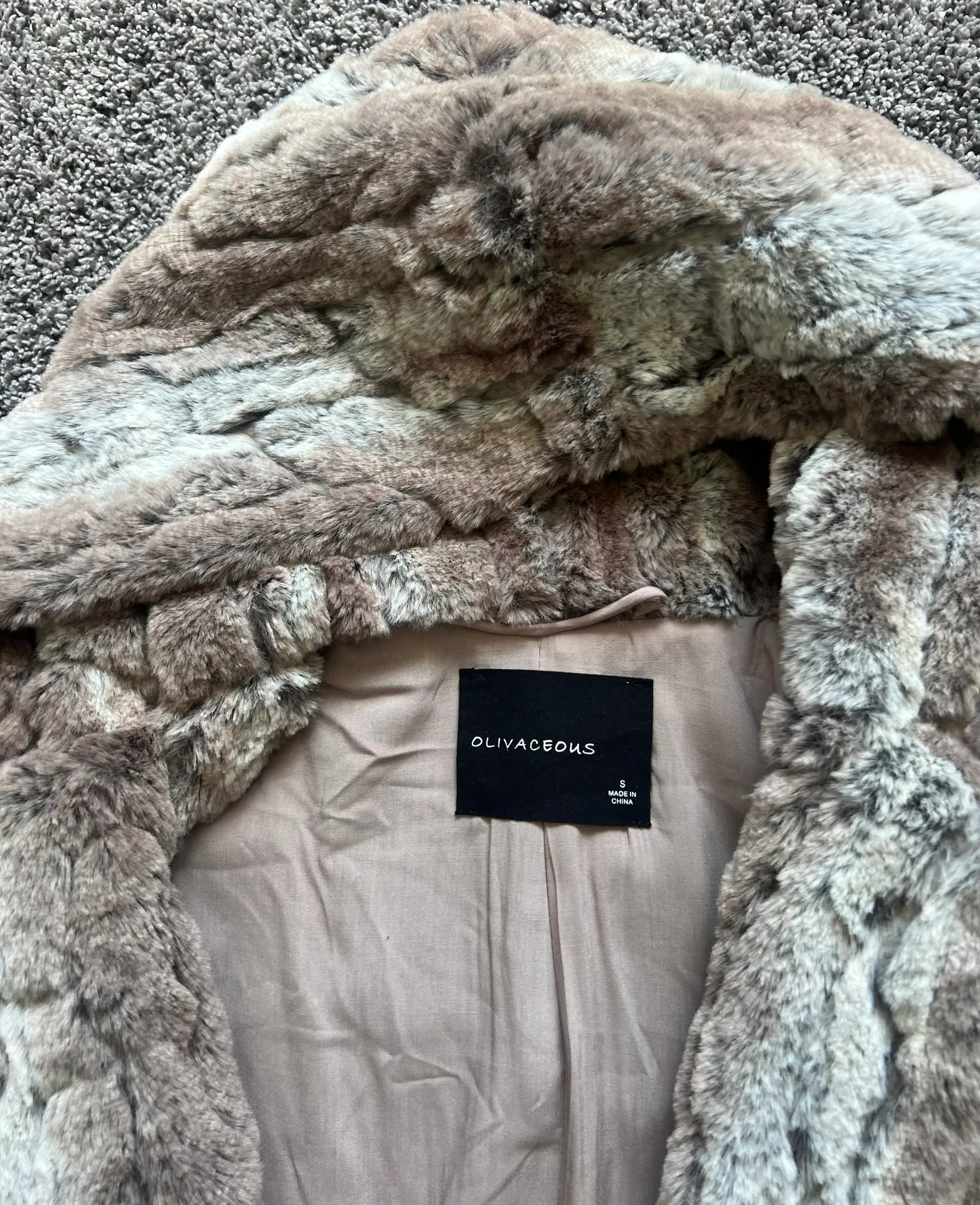 Olivaceous Faux Fur Jacket - Image 3