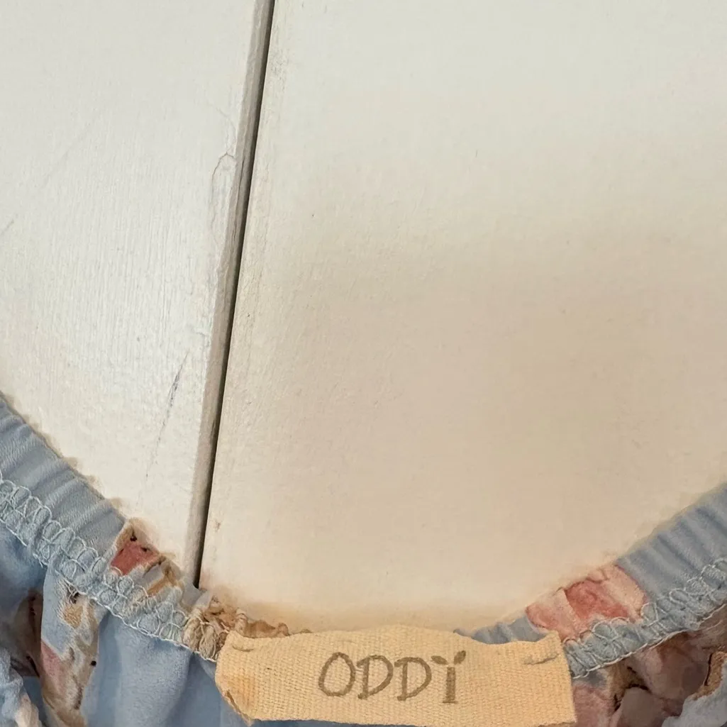 Oddy Blue Floral Off Shoulder Top Size‎ Medium - Image 7