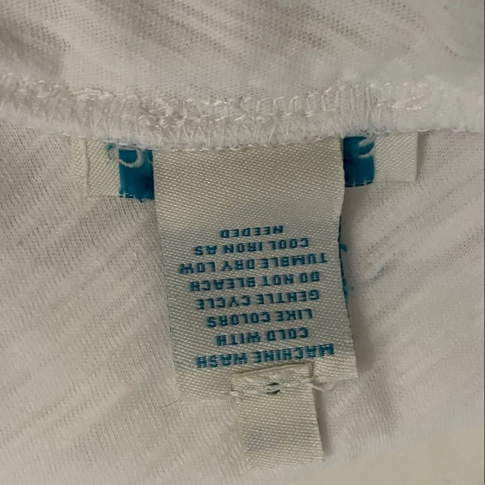 Sundance White Cotton Light Spirit Tee Shirt Womens Size Small Ruffle Hem - Image 9