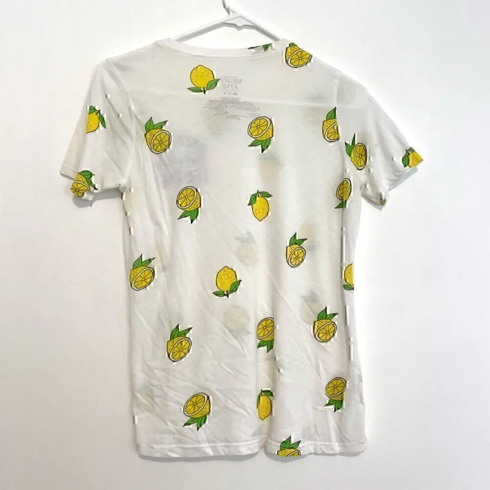 MIGHTY FINE When Life Gives You Lemons White Fruit Graphic Short Sleeve T-Shirt - Image 9