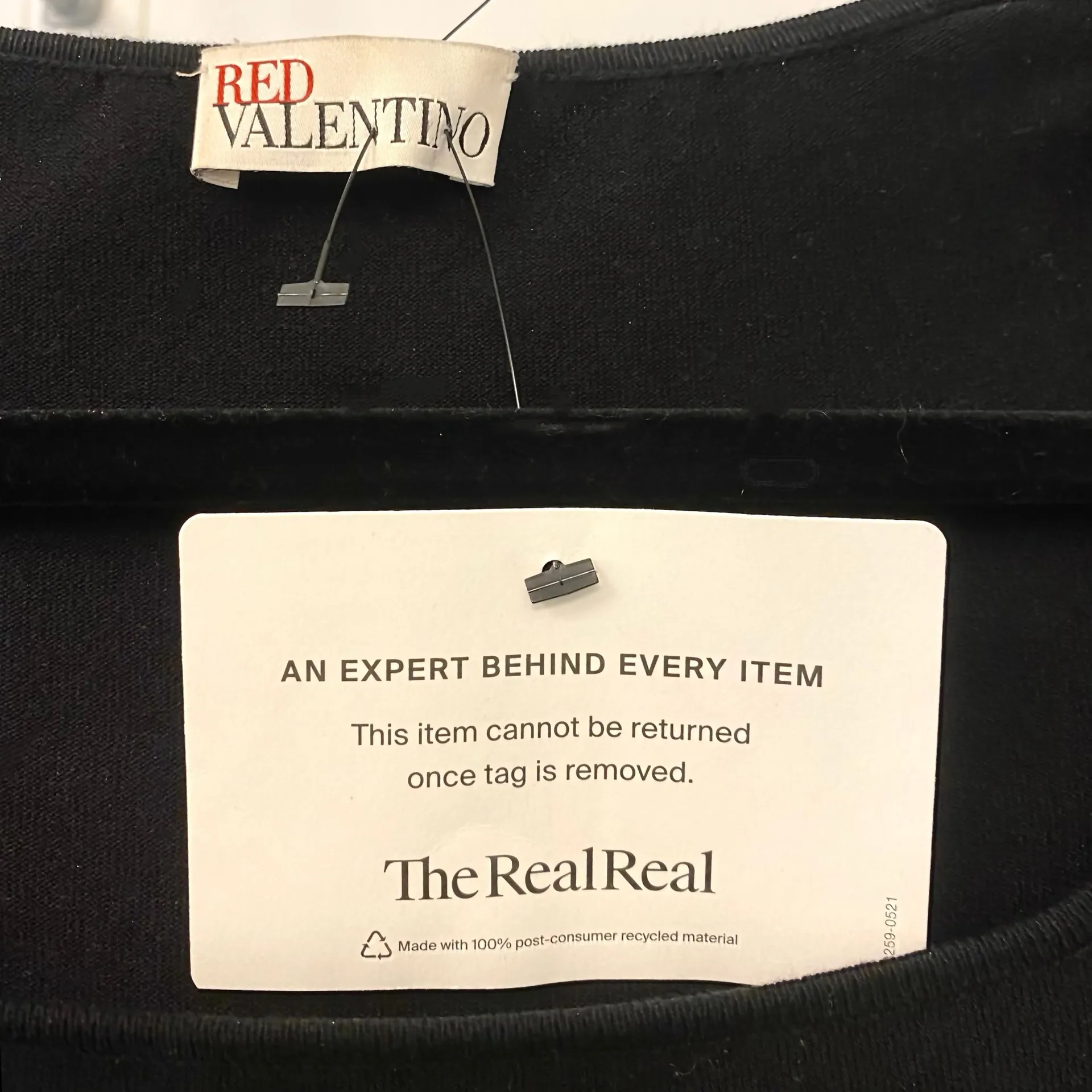 VINTAGE Red Valentino Longuette Laser Cut Knit Black Dress. Size 38, US 2/XS NWT - Image 6