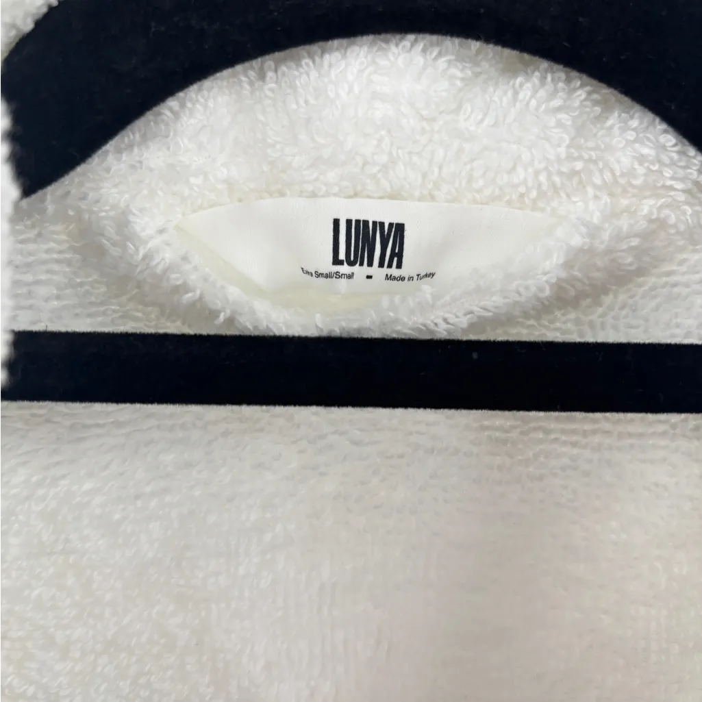 LUNYA Spa Terry Robe in Sincere White Size X - Image 7