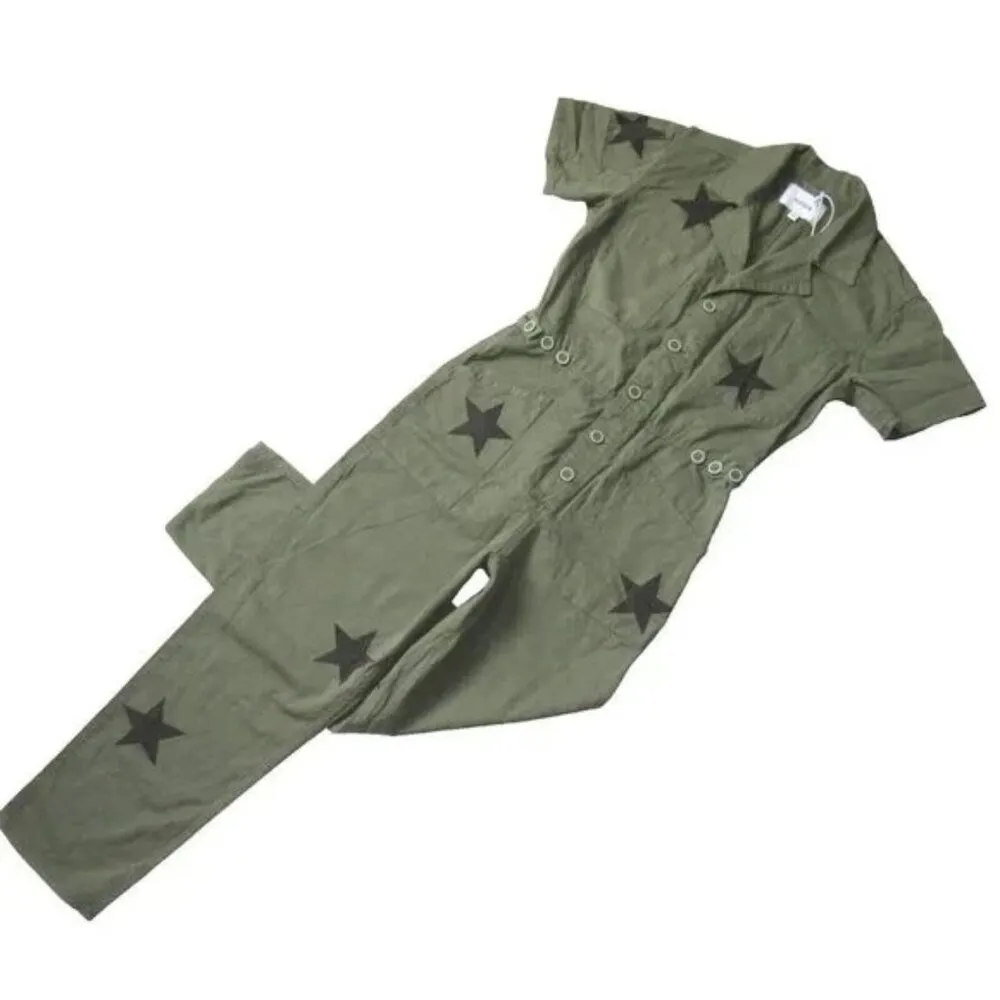 NWT Pistola Grover in Royal Honor Star Print Relaxed Field Suit Jumpsuit XS - Image 5