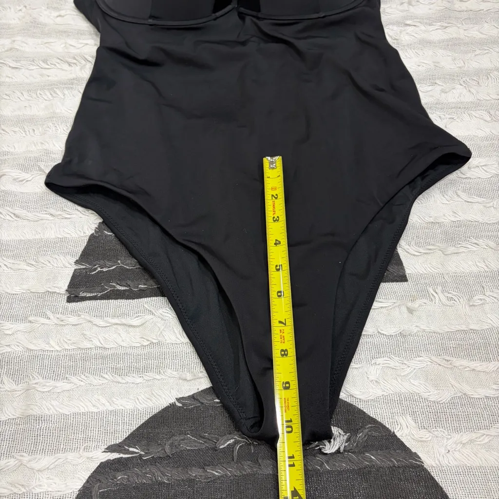 Victoria Secret One Piece Swim XL Black Cutout Back  Padded Underwire Vacay - Image 12