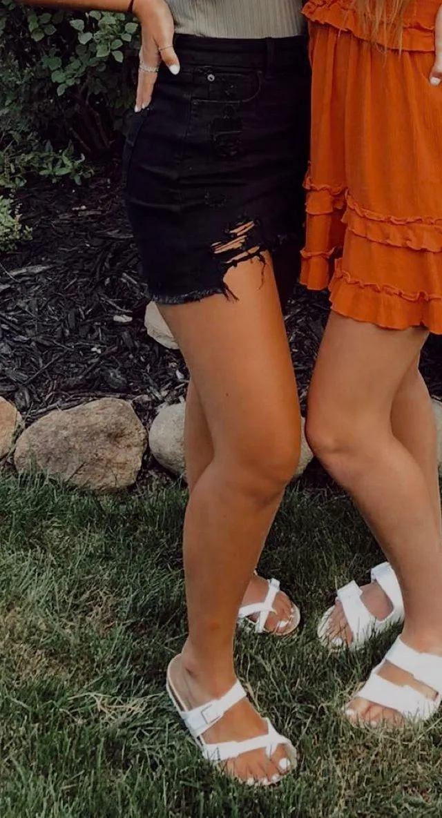 Black Denim Skirt - Image 3