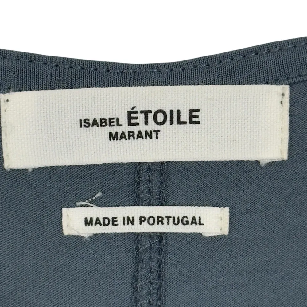 Isabel Marant Etoile Roxane Draped Jersey Dress Slate Blue Size 34 USA Size 2 - Image 11