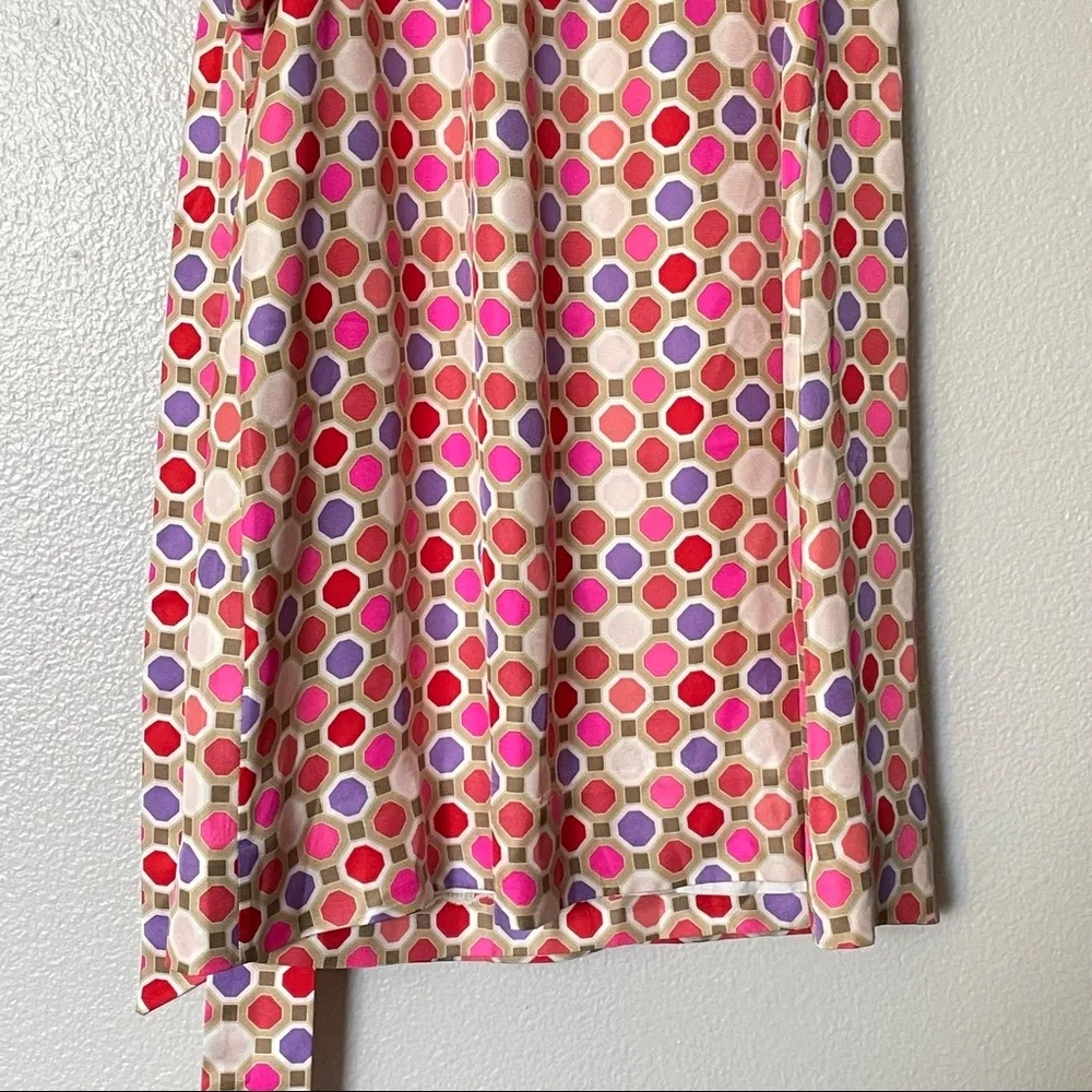 Florence Broadhurst for Kate Spade Silk Knee Length Aubrey Wrap Dress Size 4 - Image 12