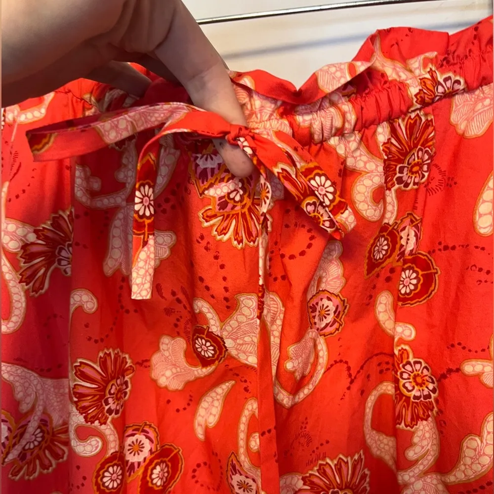 A.L.C Francis Cotton Tiered Midi Skirt in Calla Multi Sz 14 - Image 3