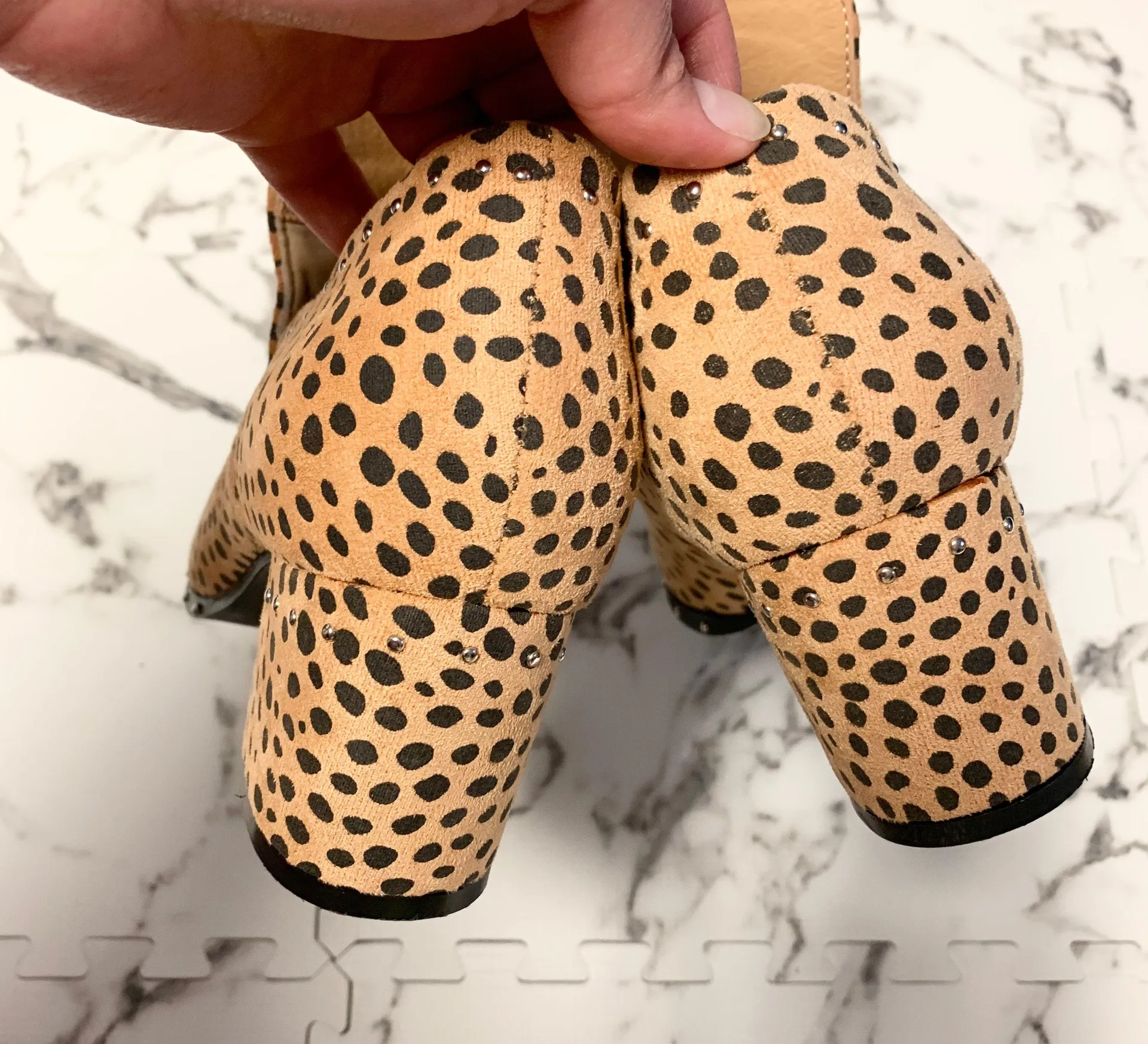 Leopard Spotted Ankle Booties 9 Multi - Image 5