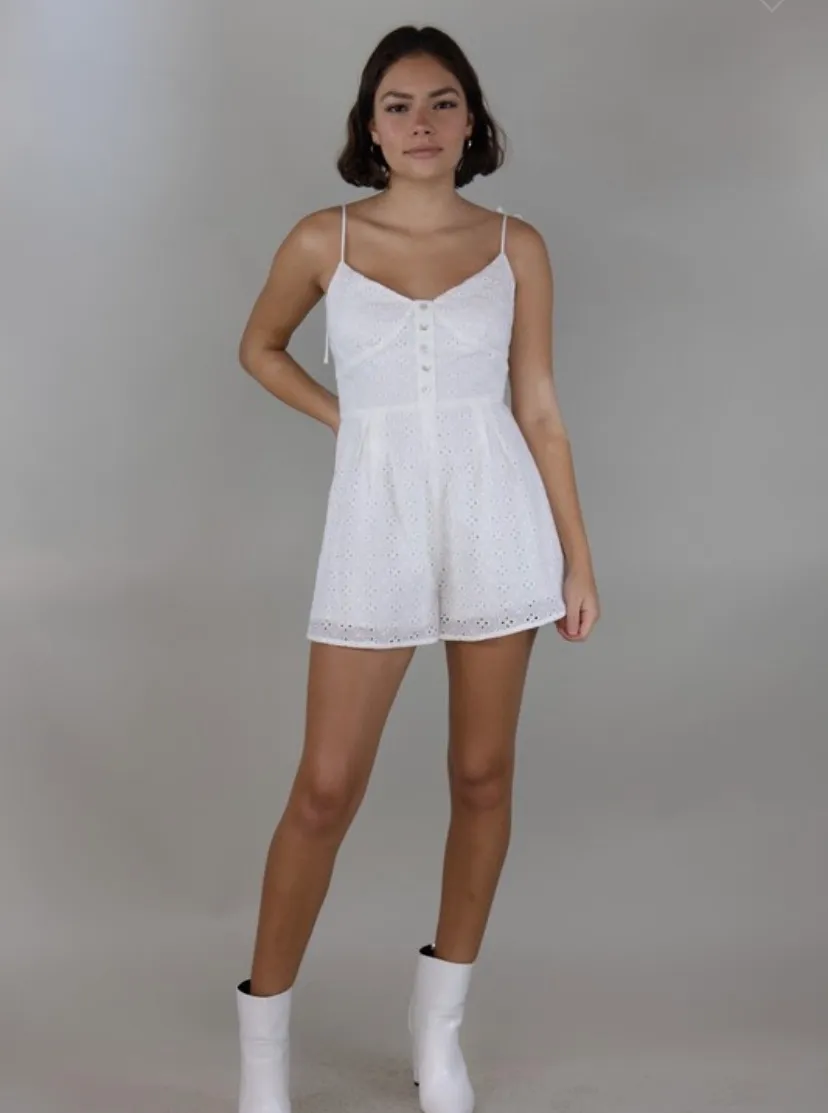 Cloud Ten White Eyelet Romper - Image 11