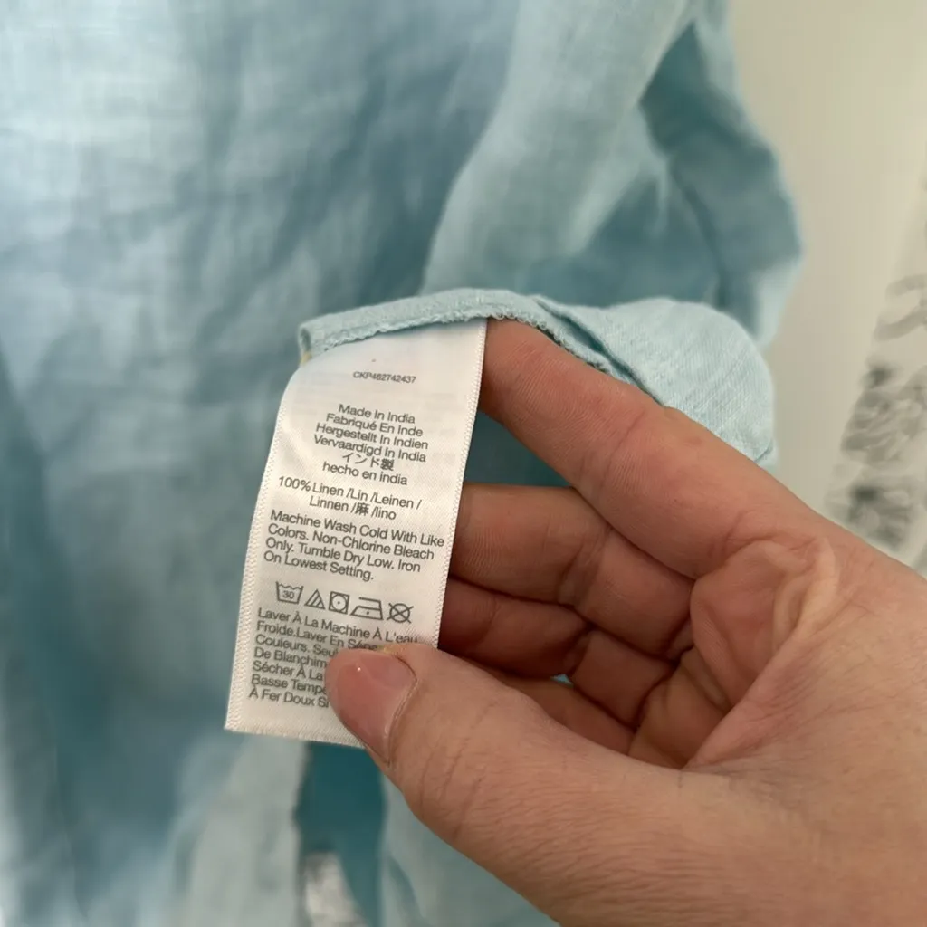 Madewell linen square neck mini dress - Image 15