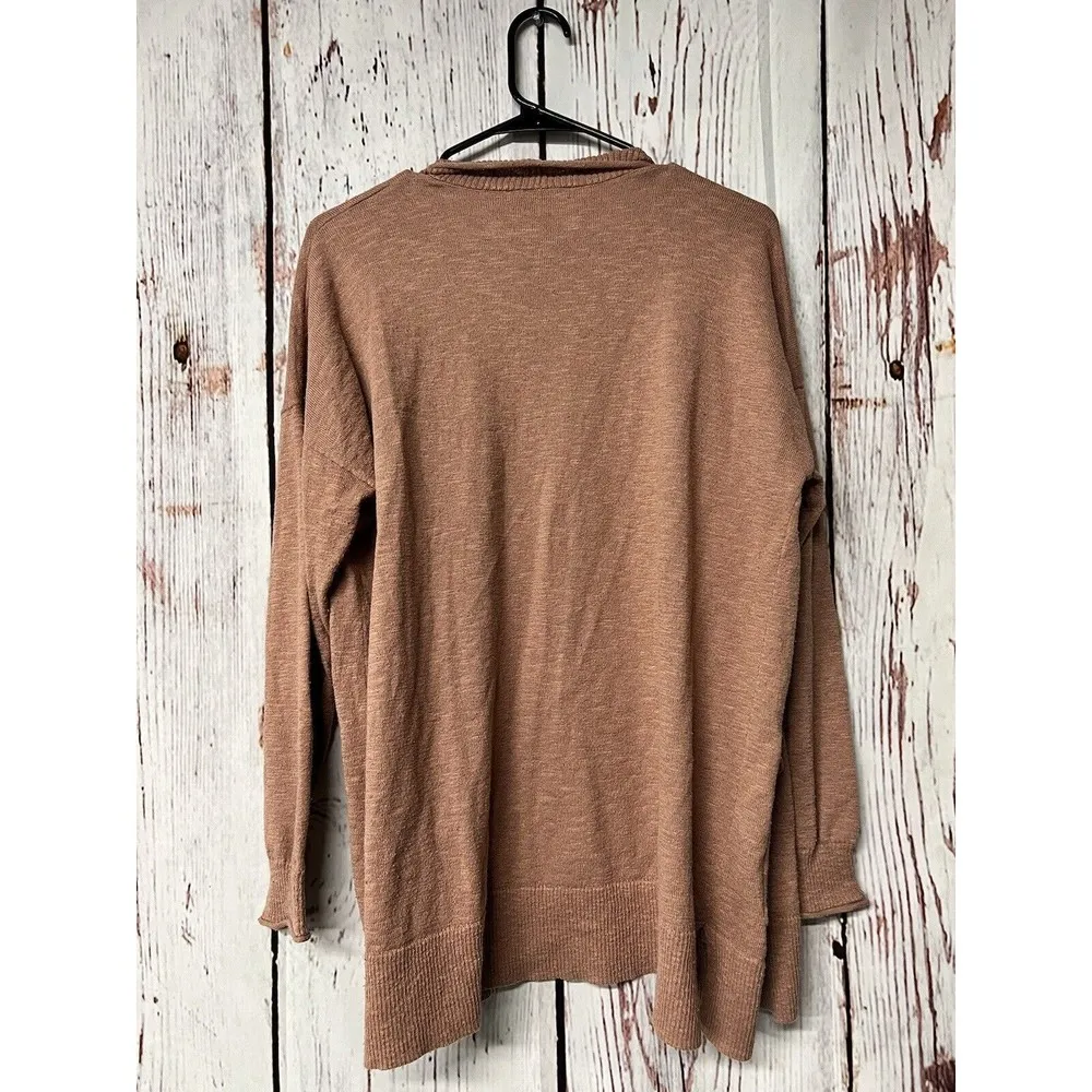 Madewell Bradley Open Front Pocket Cardigan Sweater - Dusty Rise / Size Large - Image 3