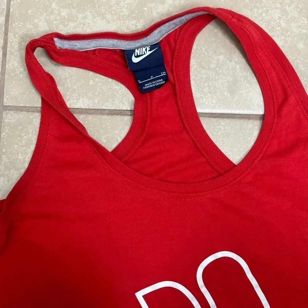 Nike Women Athletic Sleeveless Just Do it Tank Top Red size Small - Image 4