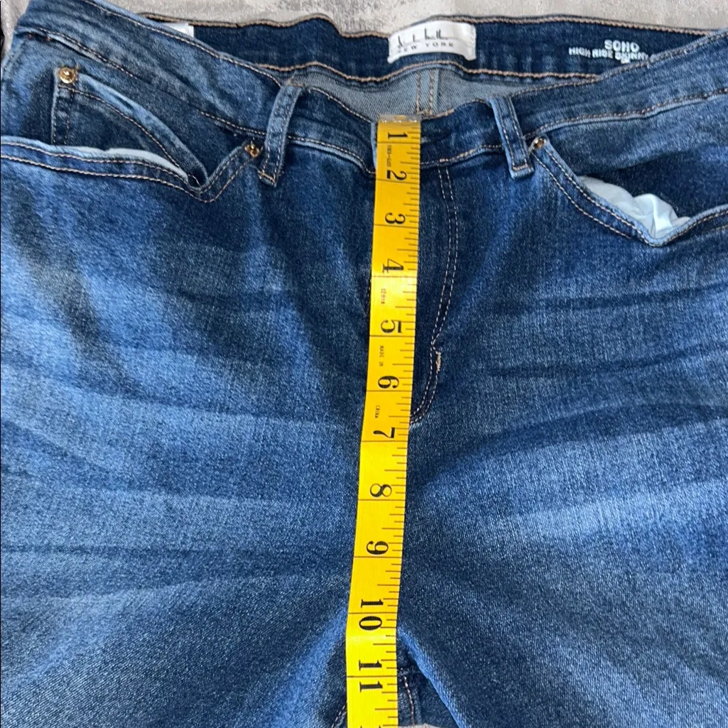 Women's High Rise Jeans - Deep Blue - Image 13