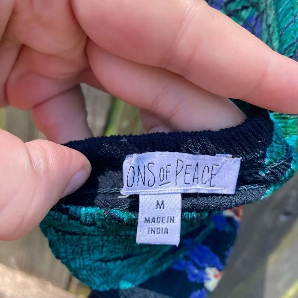 Patrons of Peace Smocked Halter Peplum Tropical Tank | M‎ - Image 5