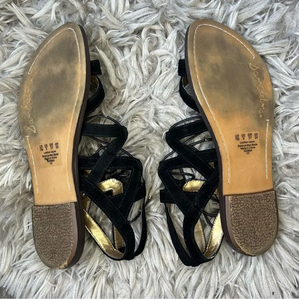 Sam Edelman Gemma black suede gladiator sandals women’s shoe size 7 - Image 9