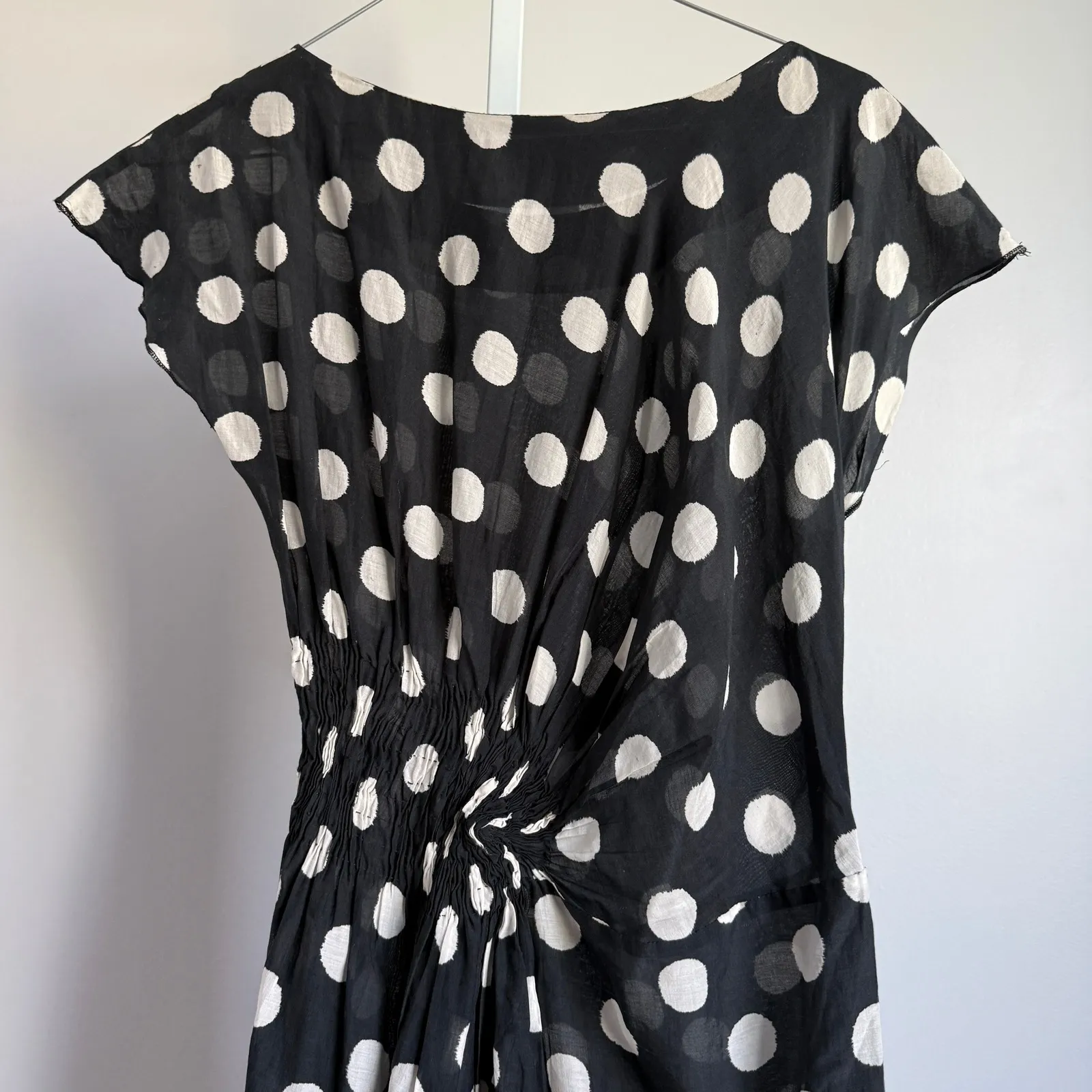 ARYN K. Black White Polka Dot‎ Twist Front Dress Size S - Image 8
