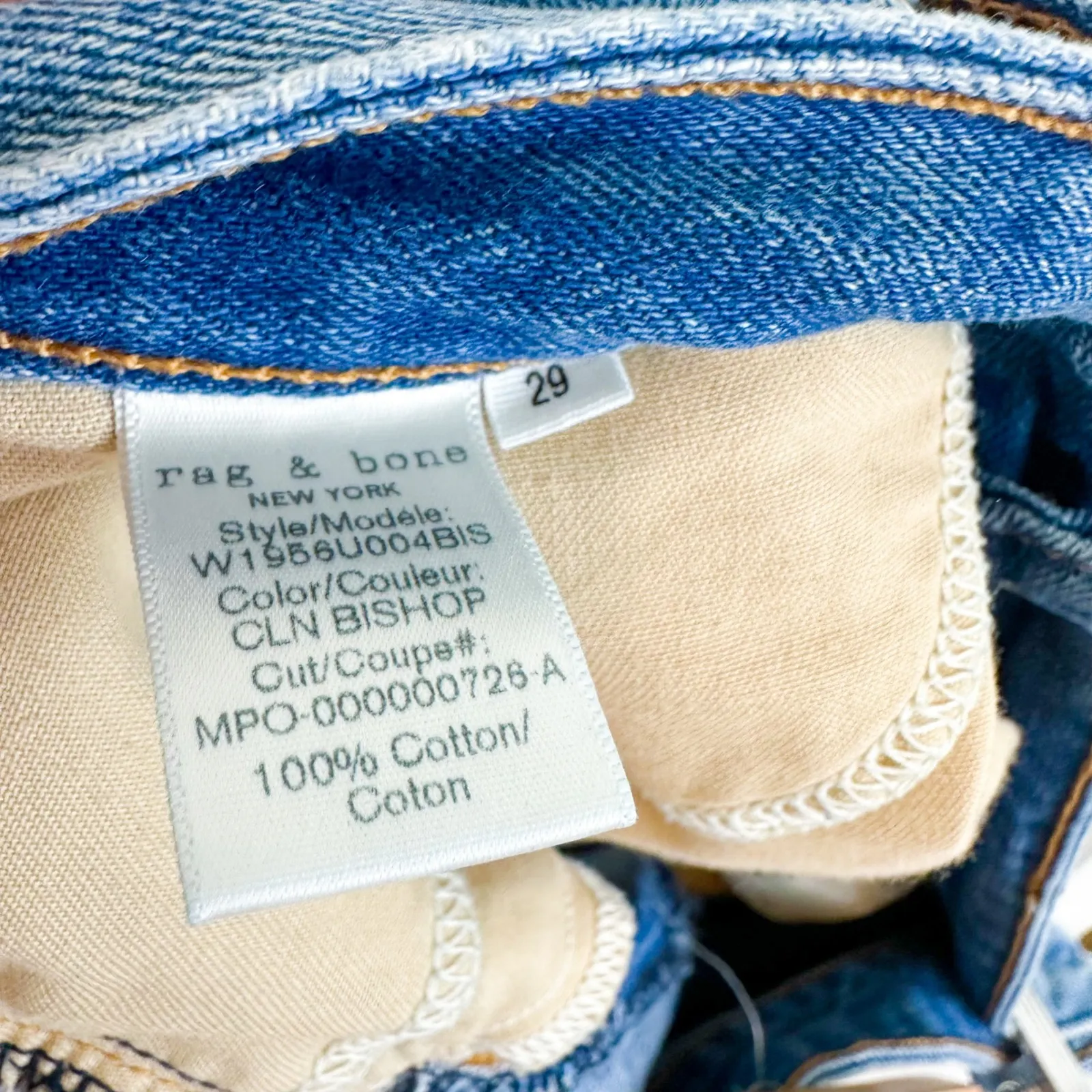 Rag & Bone | Dre 100% Cotton Low-Rise Raw Hem Denim Jean Shorts in Clean Bishop‎ - Image 9