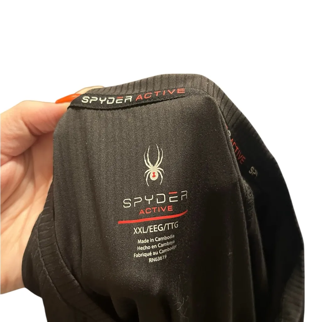 Spyder Black Short Sleeve Active Wear Ribbed Tee - Image 6