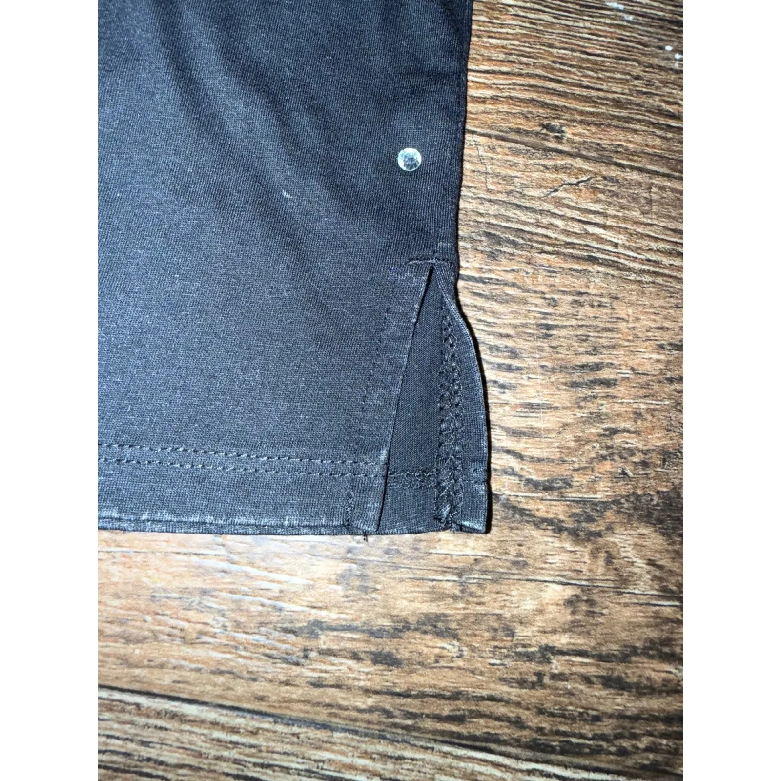 Edgly Black Sparkle Studded Mineral Wash Short Sleeve T - Image 5