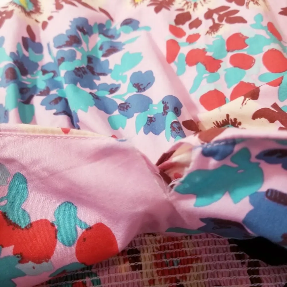 Peter Som Floral Smocked Baby Doll Blouse - Image 4