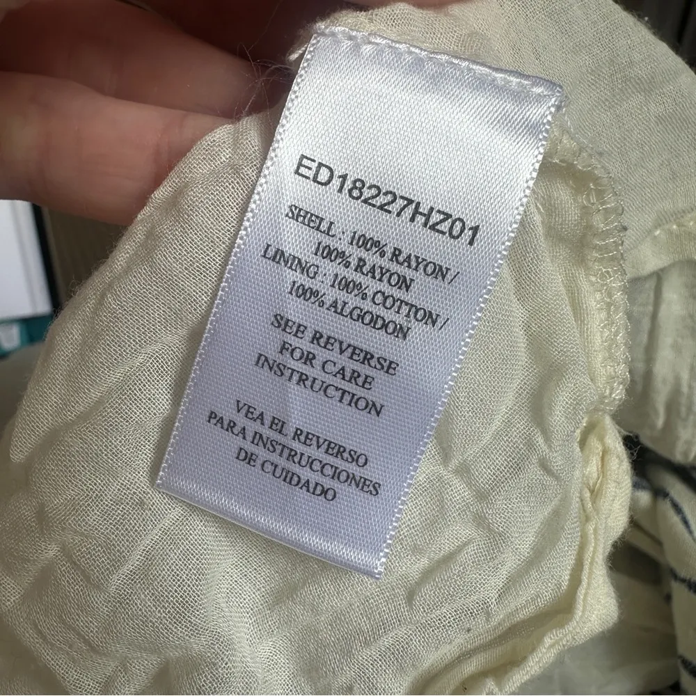 Mahina Hawaii Striped Shirt Dress Button Up Large - Image 12