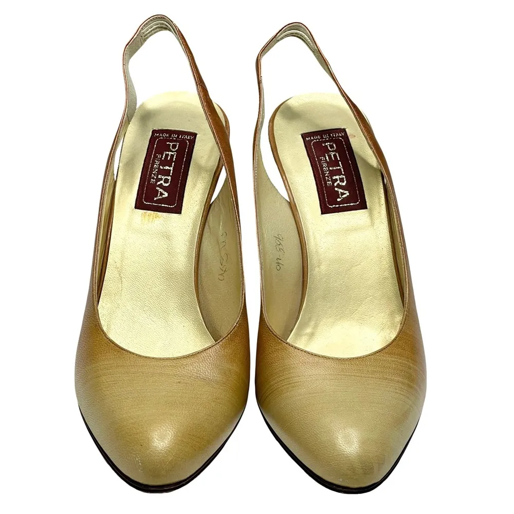 Vintage: new  ❤︎ Ombré Slingbacks Pumps Heels ❤︎ Metallic Leather - Image 7