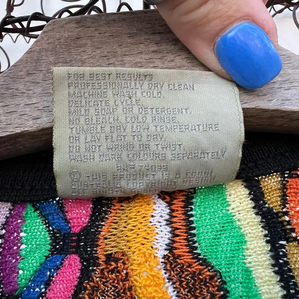 Coogi Australia Primary Color Abstract Weave Tunic Sweater Bold MEDIUM - Image 9