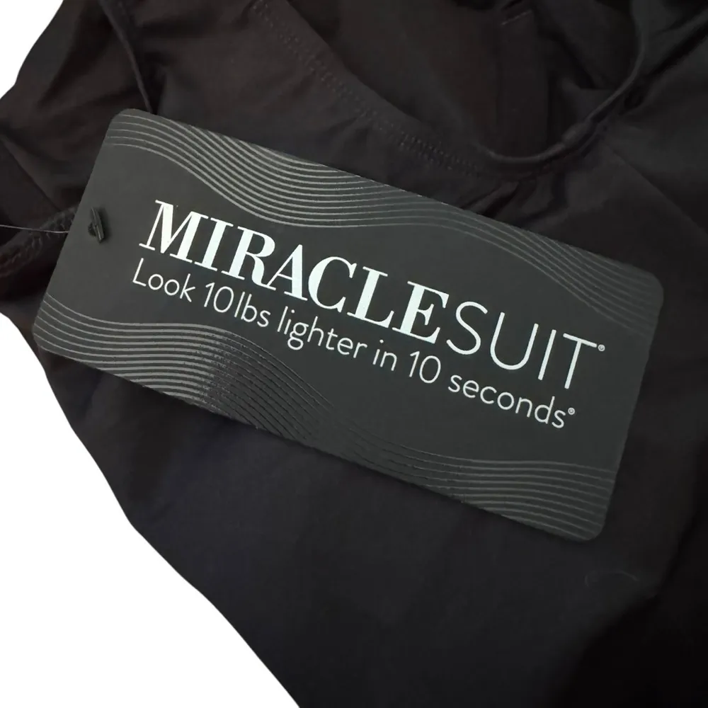 NWT Miraclesuit Slimming Rock Solid Avra One Piece Swimsuit Black Size 12 - Image 6