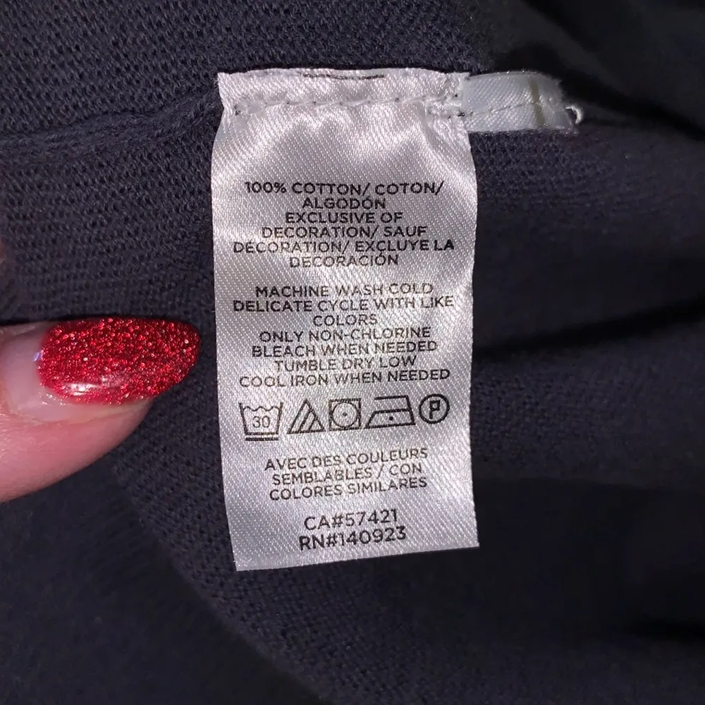 Loft Ann Taylor  grey elephant safari fringe sweater - Image 8