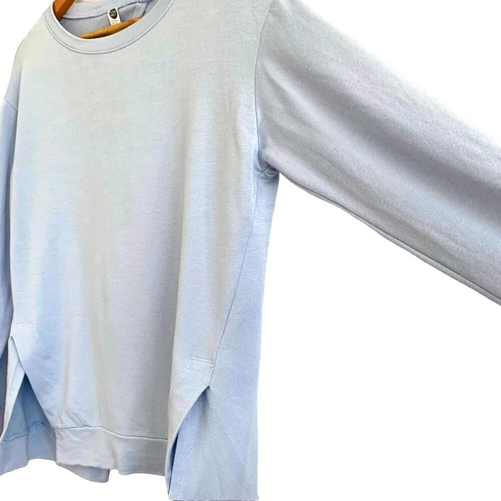 Vimmia Soothe Buttery Open Bow Tie Back Pullover Top Sweatshirt Light Blue XS - Image 6