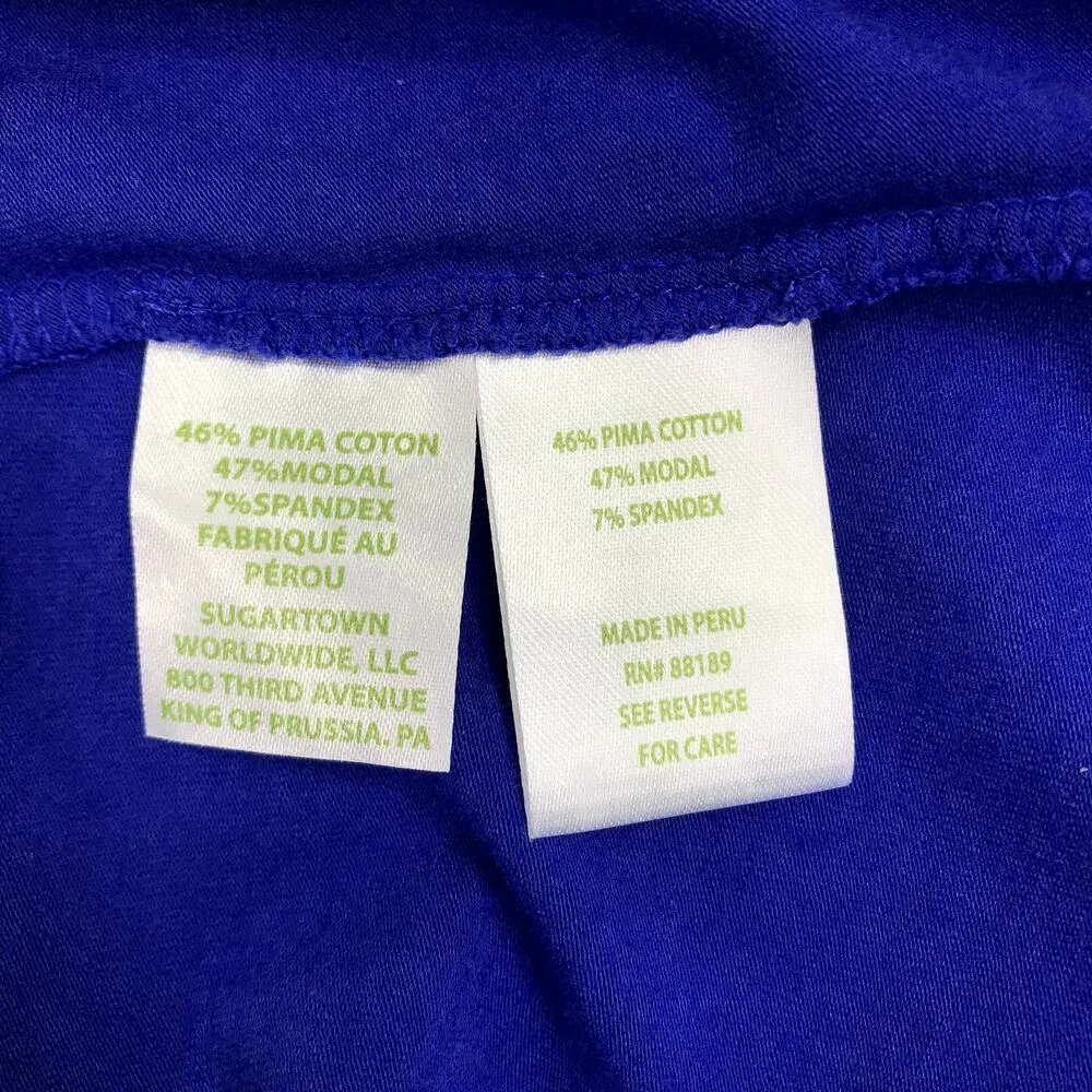 LILLY PULITZER Alessa V-Neck Flounced LS Knit Top Women S Blue Retro Boho Party - Image 8