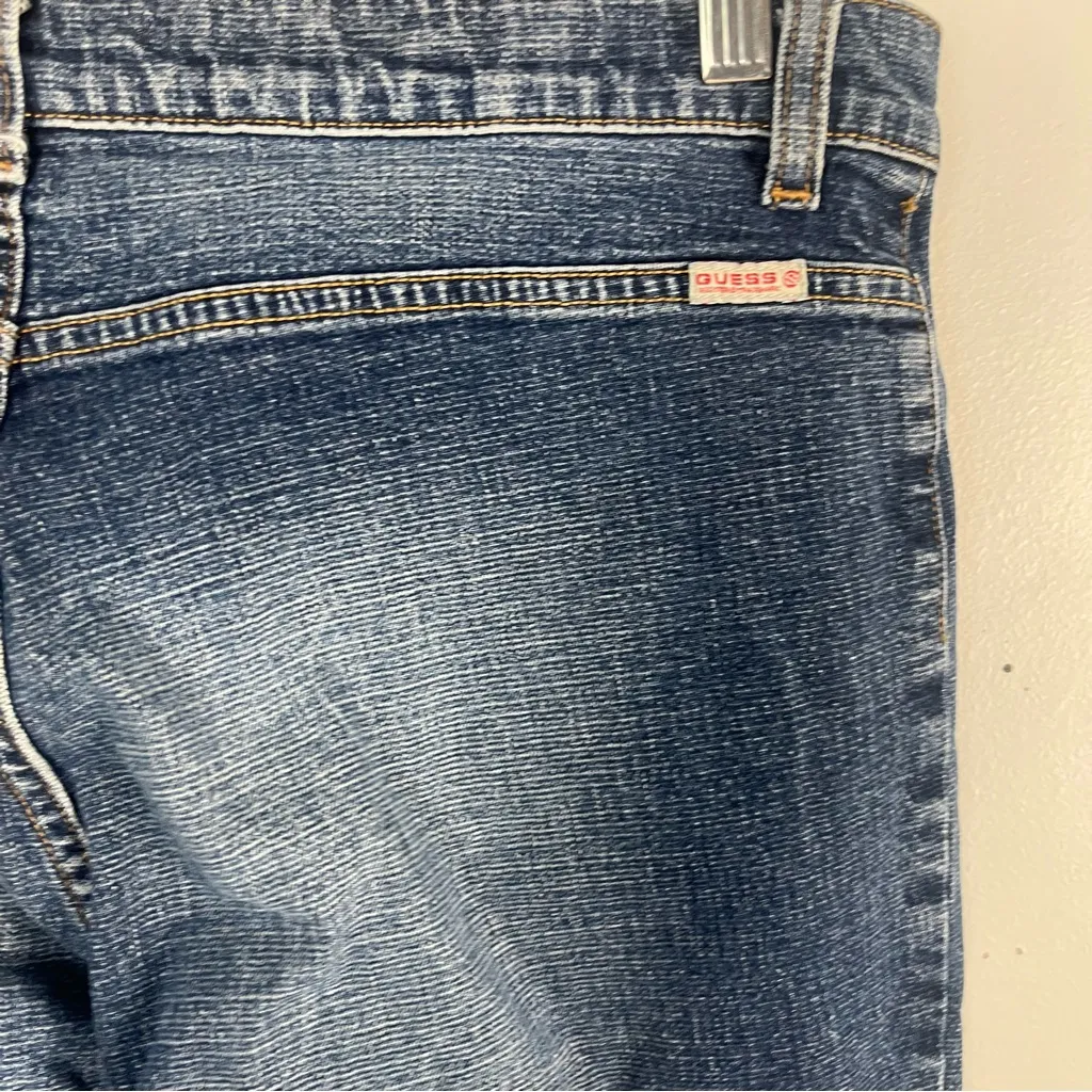 Y2k front pockets Guess jeans flare size 32 stretch denim - Image 7