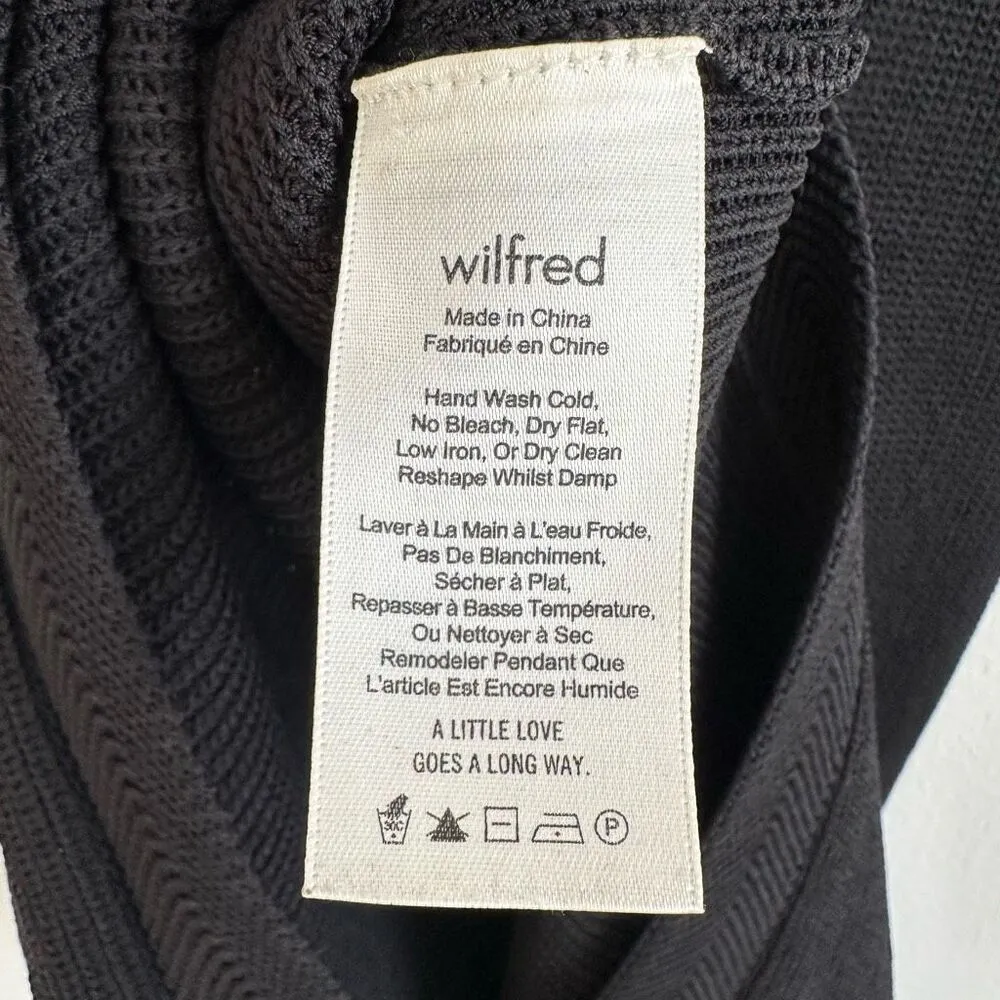 Wilfred Aritzia Knit Sweater Tank Black Size XS Palmier Tunic Sleeveless Side Sl - Image 7