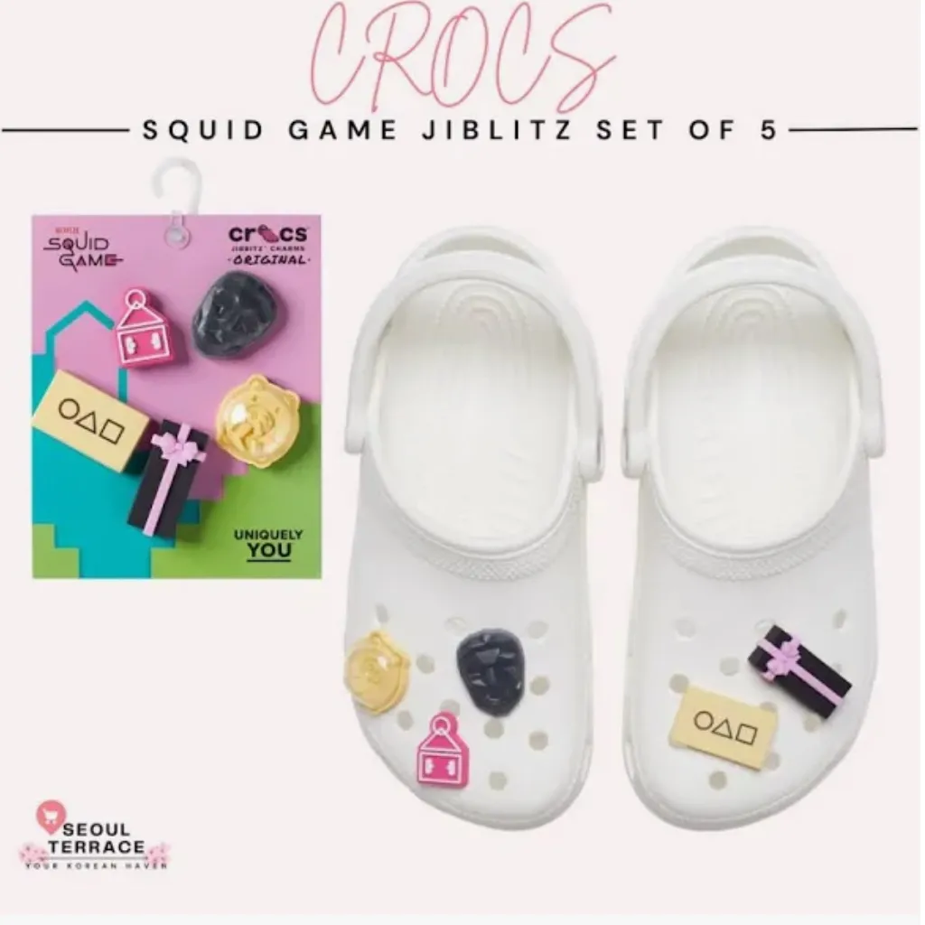 NEW Crocs Squid Game Jibbitz Set Pink - Image 2