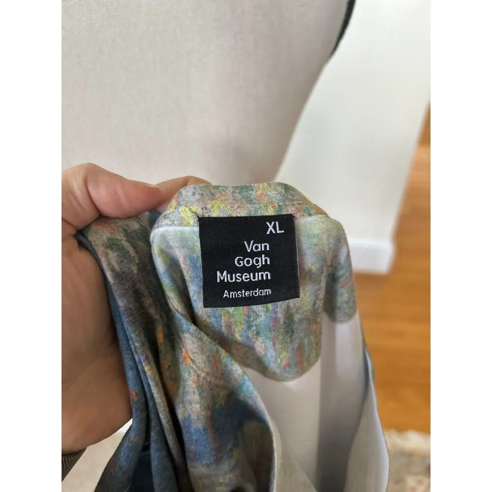 Van Gogh Amsterdam Museum Self Portrait Blue Short Sleeve Crewneck TShirt Unisex Size XL - Image 4