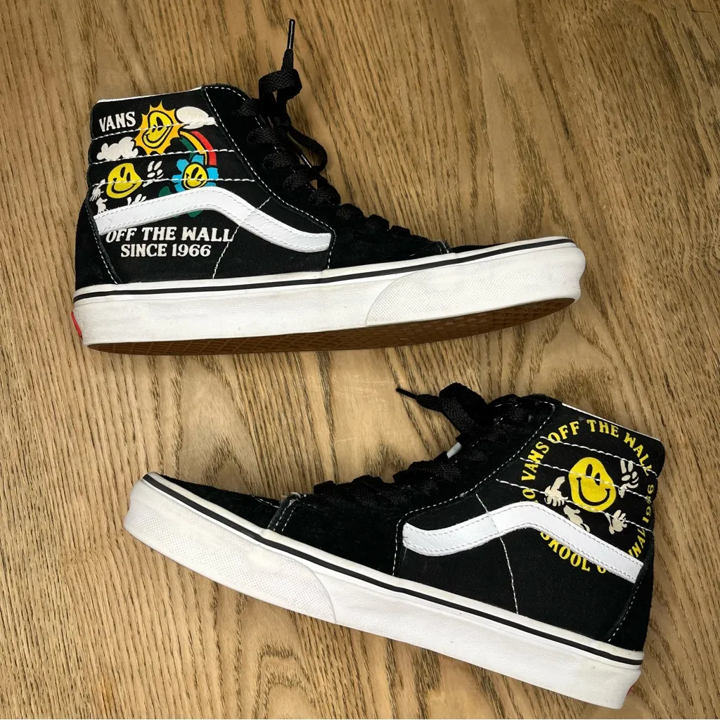 Vans Sk8-Hi Off The Wall Better Day Sneakers Smiley Face Black Unisex M7 / W8.5 - Image 7