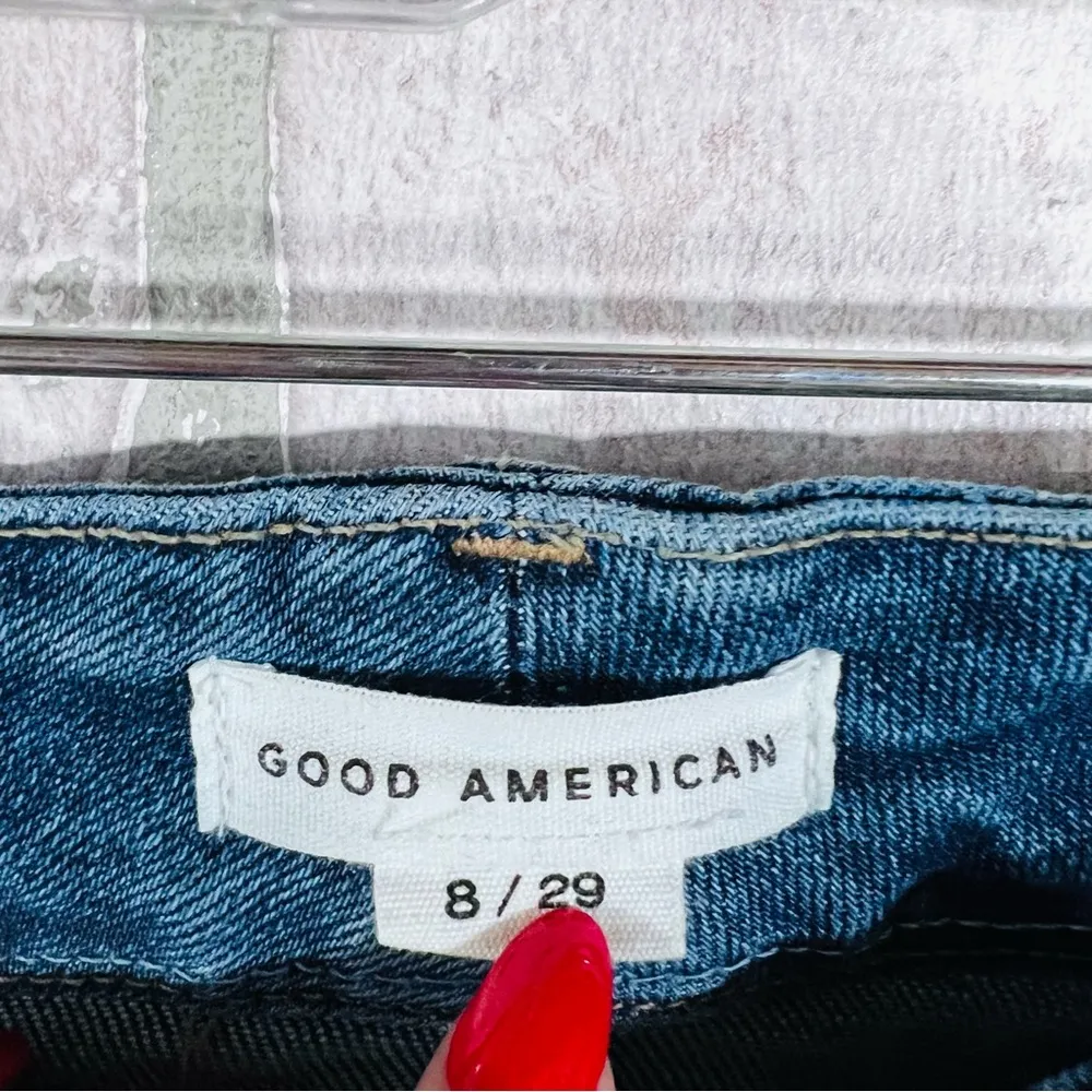 Good American Good Waist High Rise Skinny Jeans in Indigo 312 Wash Size 8/29 - Image 9