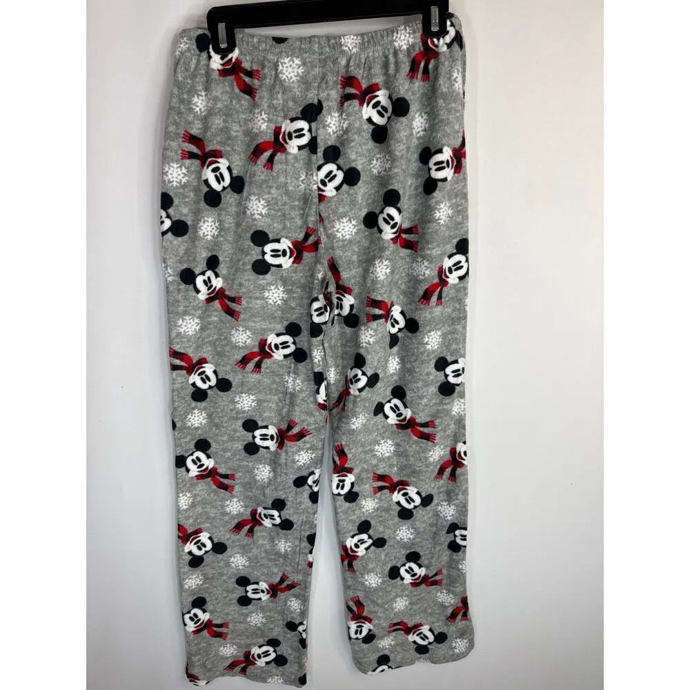 Disney Mickey Mouse Holiday‎ Winter Theme Loungewear PJ Pants Women's Medium NWT - Image 7