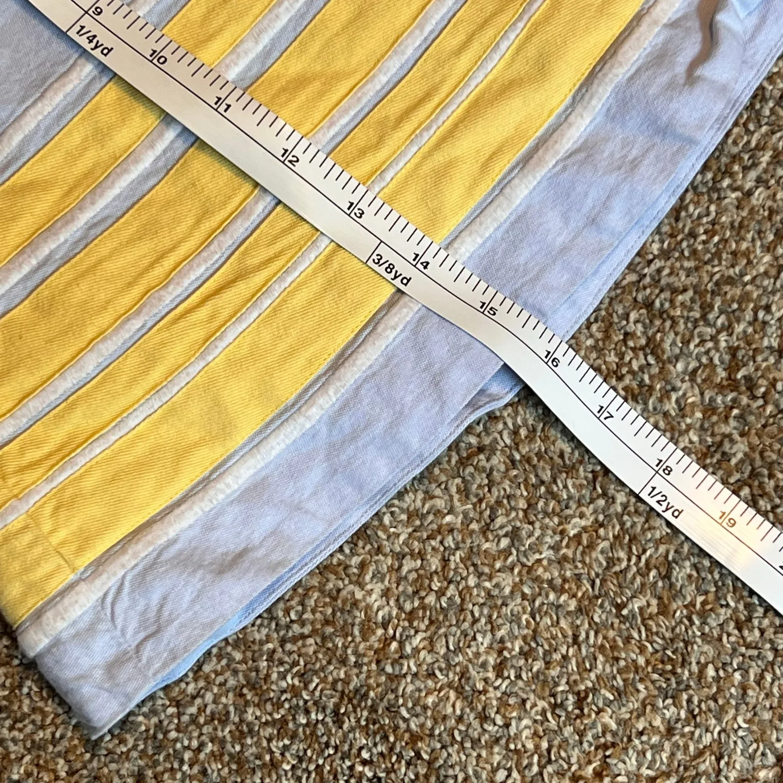 Vineyard Vines Border Stripe Oxford Swing Skirt.  Blue/Yellow.  Size 0 - Image 5