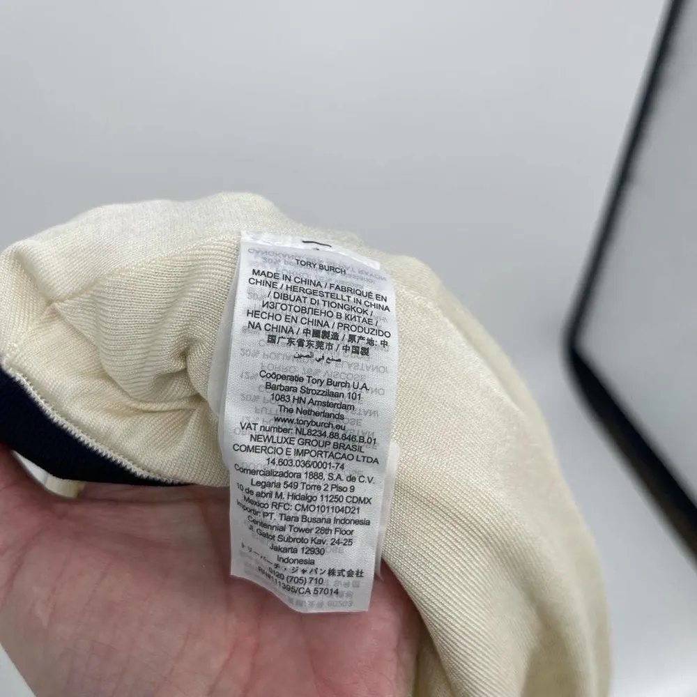 Tory Burch NWT Pleated Cream Knit Skirt S Small - Image 10