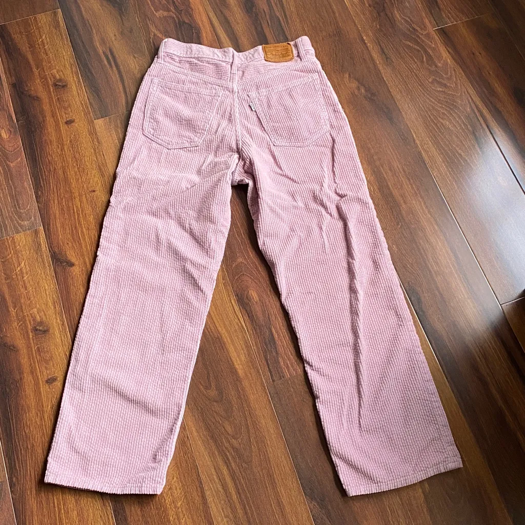 Levi’s Ribcage Straight Ankle Premium 100% Cotton Soft Loose Corduroy Pants - Image 2