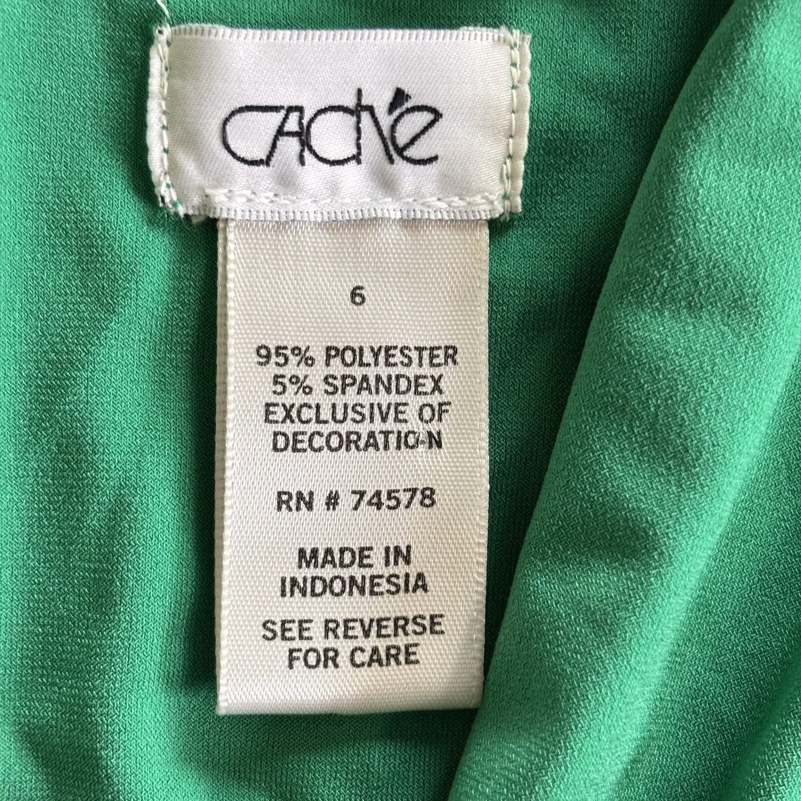 Cache Vintage Bodycon Dress Size 6 Green Faux Wrap Gold Buckle Detail PERFECT! - Image 7