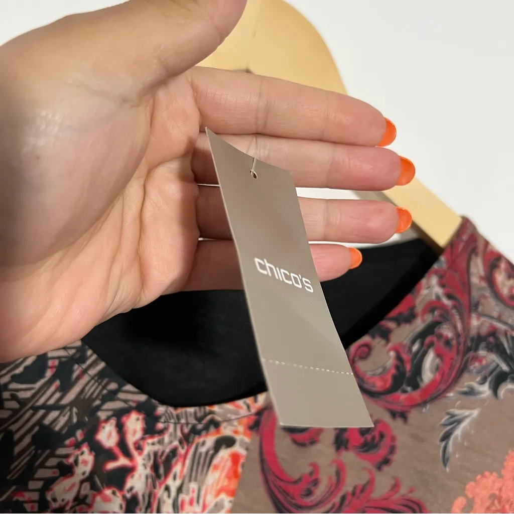 Chico's Mixed Suggestions Farrah Top Size Large Chico's Size 2‎ - Image 8