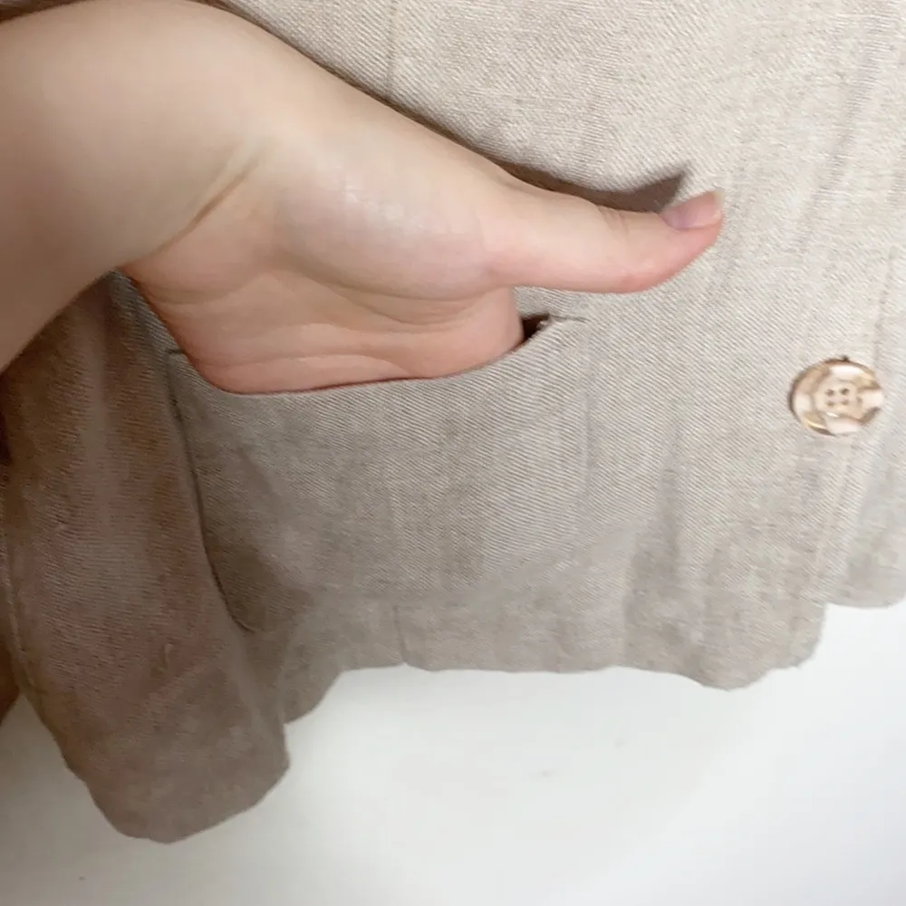 Melrose Collectibles petite vintage patch pocket boxy linen blazer size 8p - Image 75