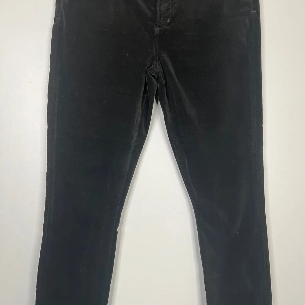 Citizens of Humanity Rocket High Rise Skinny Velour Velvet Black Pants Size 31 - Image 3