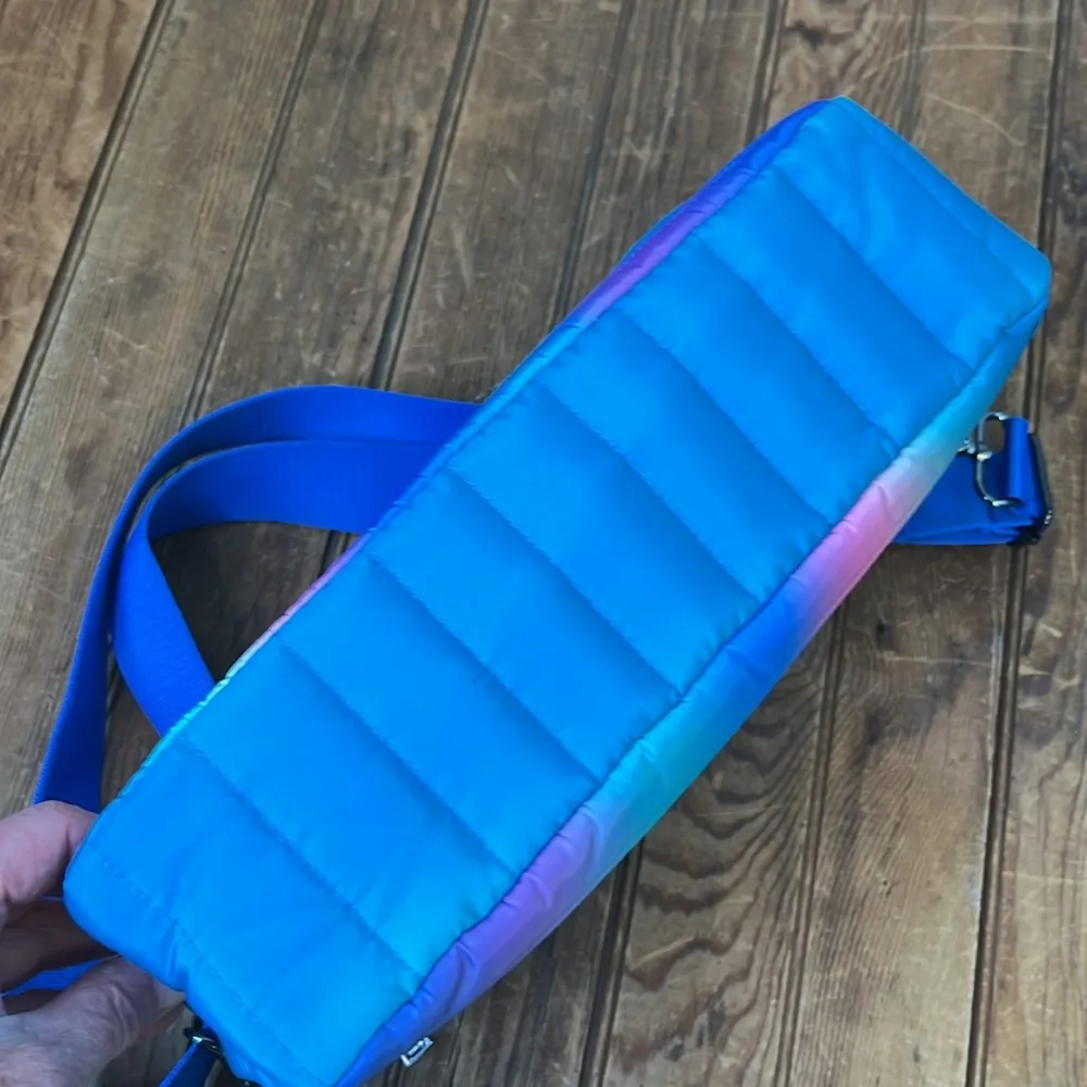 THINK ROYLN Bank Street rainbow blue Quilted crossbody Bag - Image 4